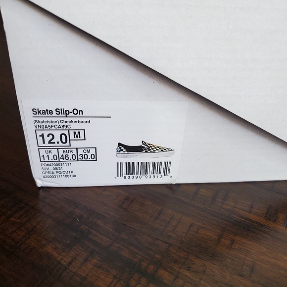 Vans Skate Slip-On Skateistan Checkerboard Men Size 12 - Picture 12 of 12